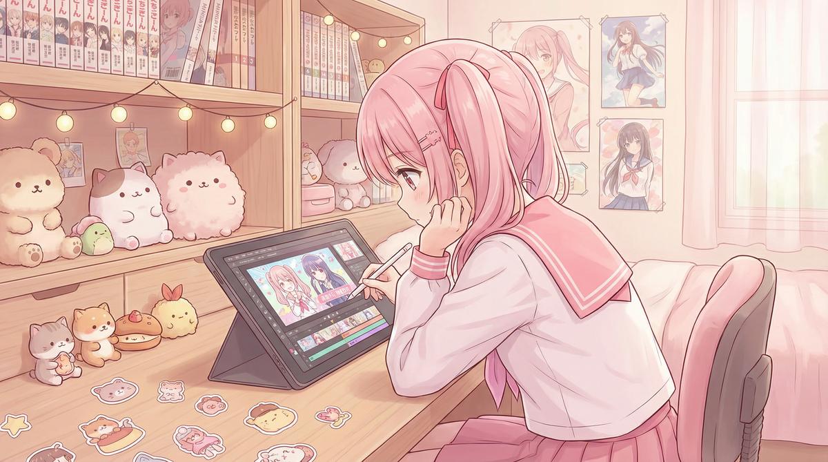 黑丝 - 黑丝：魔法少女变身全过程动漫解析